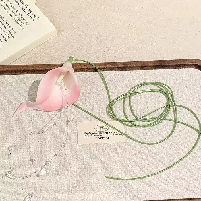 Common Calla Flower Necklace For Women