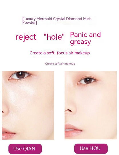 Mermaid Bright Crystal Mist Powder Finishing Loose Powder Waterproof Concealer Oil Control Powder