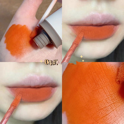 Bunny Lip Glaze Set Matte Finish Velvet Lip Mud White And Does Not Fade No Stain On Cup Lipstick