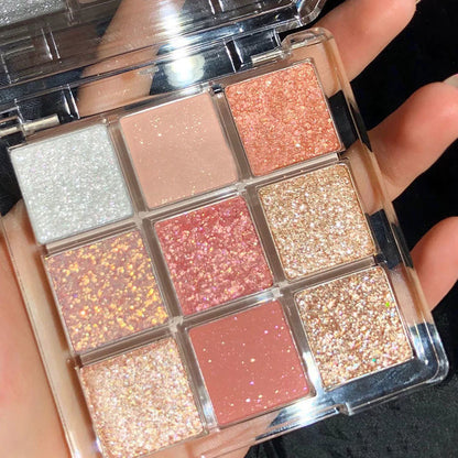 9 Colors Eye Shadow Plate Ins Super Hot Shimmer Matte
