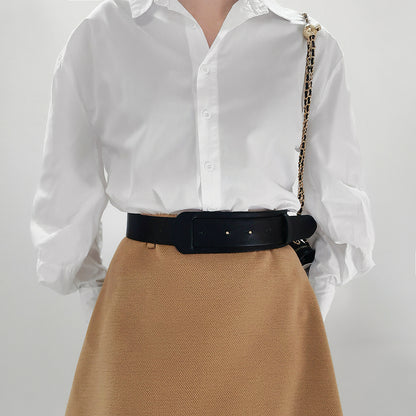 Fashion High Design Sense Wide Waist Wrap Waist Belt Blouse Skirt Coat Slimming Accessories