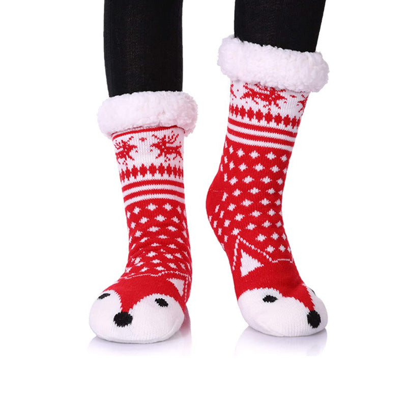Warm and thick Plush sleeping socks