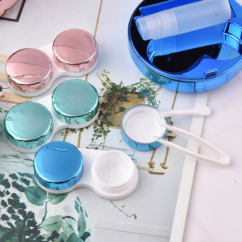 Round Sparkling Star Cosmetic Contact Lenses Care Box Of Contact Lens