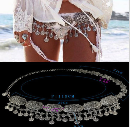 Tassel long waist chain