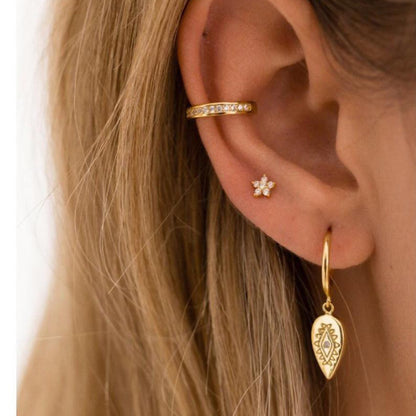 Simple And Elegant Ins Style S925 Sterling Silver C Shaped Versatile Classic Simple Ear Clip Earrings Ear Ring Ear Clip