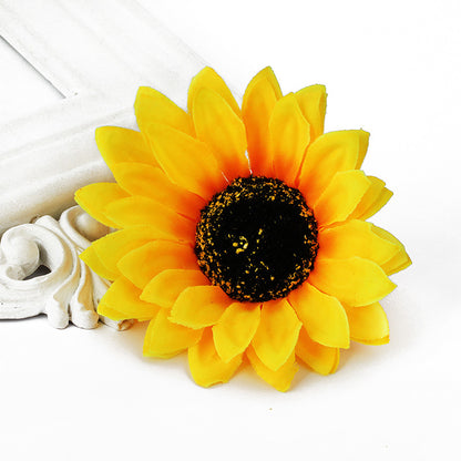 Fashion SUNFLOWER Barrettes Girls Seaside Vacation Photo Hair Accessories