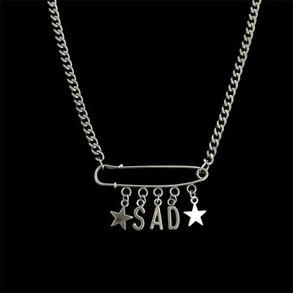 Pin letter necklace