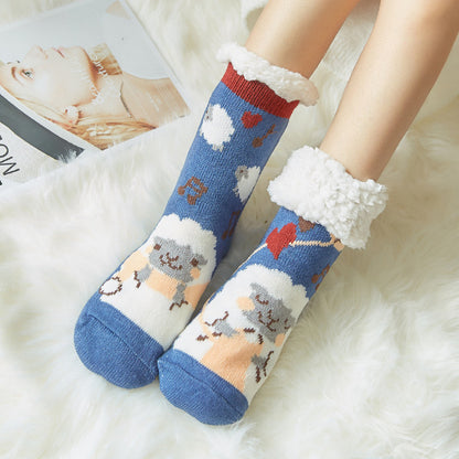 Warm and thick Plush sleeping socks