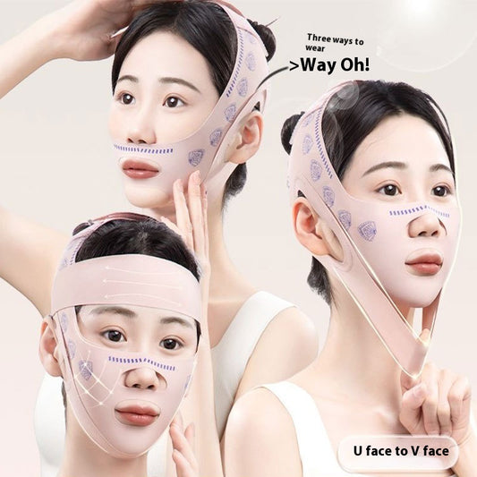 French Pattern Double Chin Sleep Mask