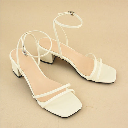 Women's Stiletto Chunky Heel Sandals