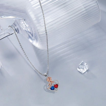 European And American Style Jewelry Rose Heart Fashion Elegant Necklace For Women