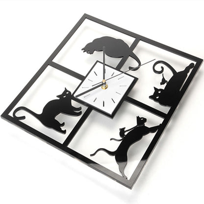 Acrylic cattail clock silent wall clock