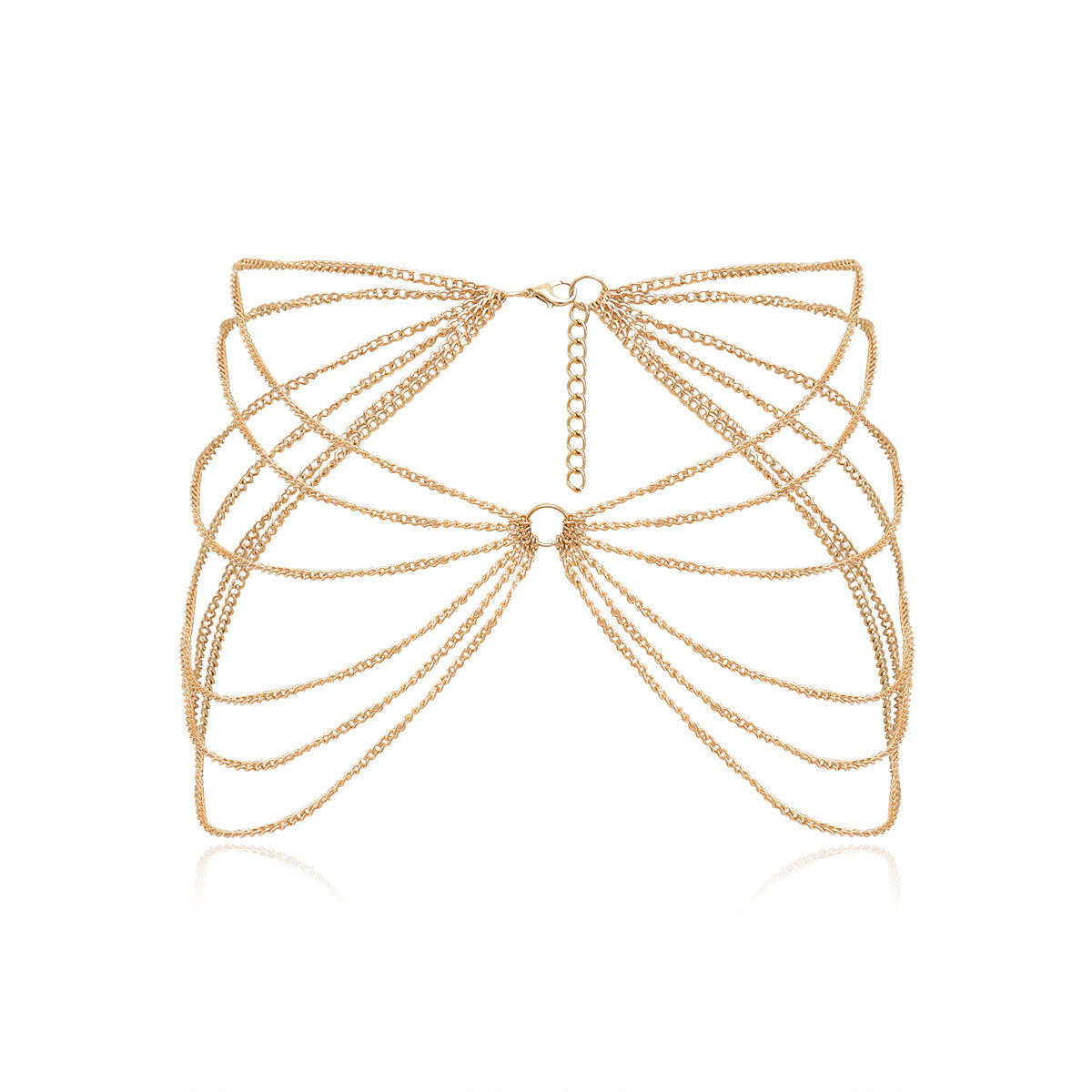 Metal geometric waist chain