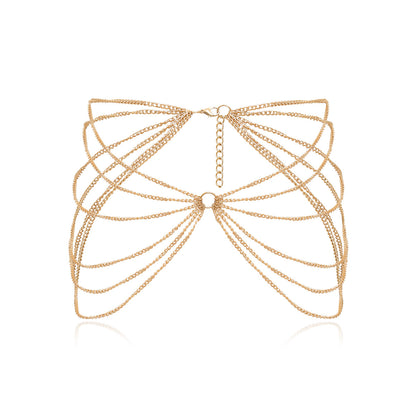 Metal geometric waist chain
