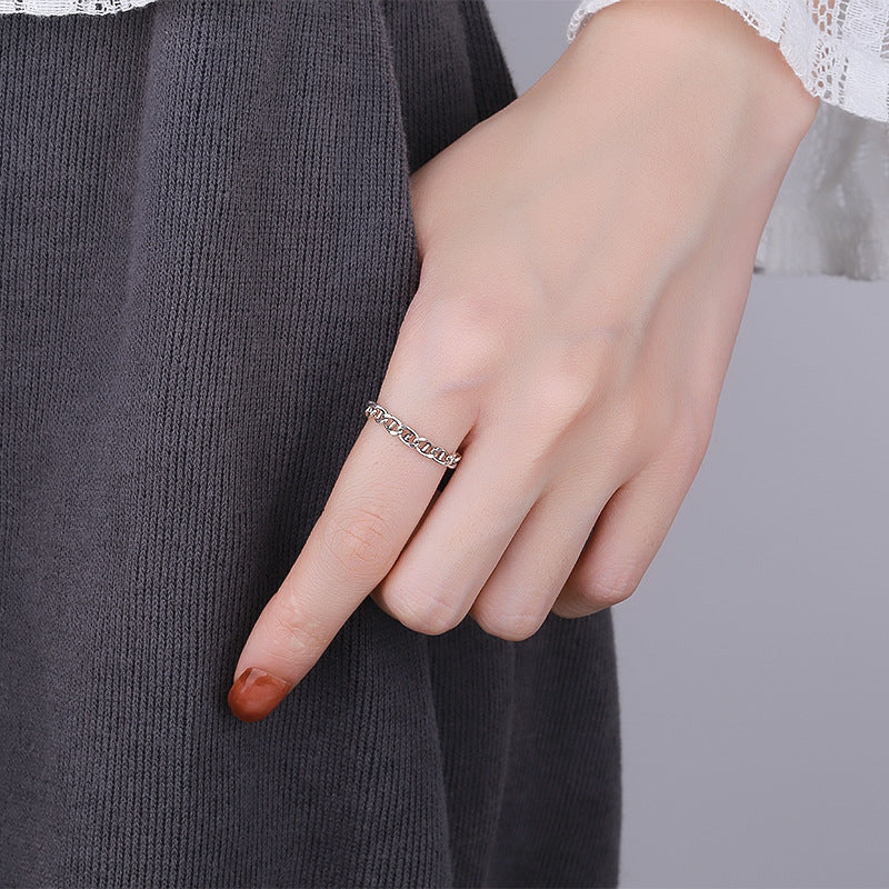 Small Pig Nose Tassel Chain Adjustable Ring