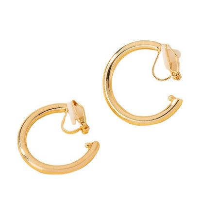 Simple Circle Elegant Earrings Triangle Ear Clip Without Piercing