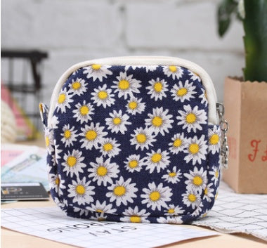 Canvas Coin Purse Cartoon Creative Cloth Storage Bag Sanitary Cotton Bag Aunt Bag Handheld Portable Women Wallet