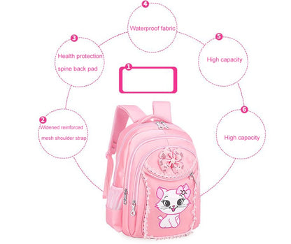Primary school bag 6-12 year old girl backpack 1-3-4-5-6 first grade cute princess