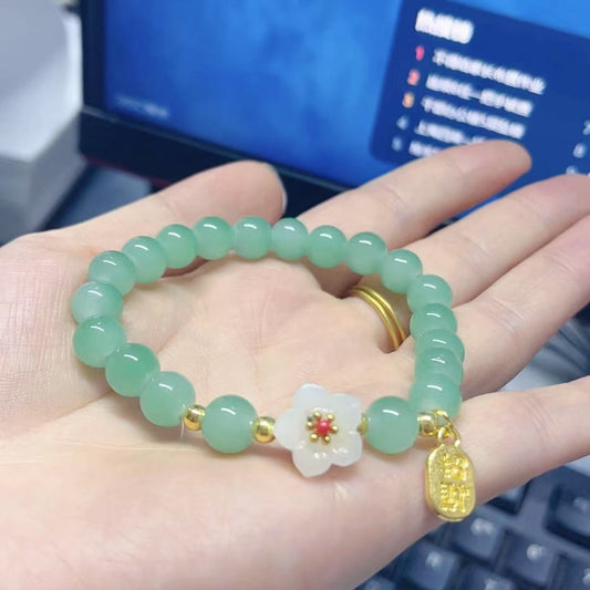 Cinnabar Peach Blossom Bracelet For Women Light Luxury Jewelry