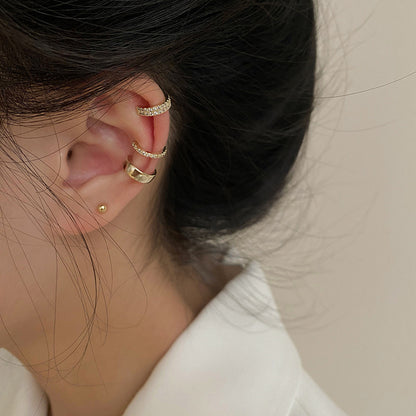 Simple And Advanced Ear Clip Without Ear Hole Female French Earrings