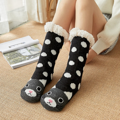 Warm and thick Plush sleeping socks
