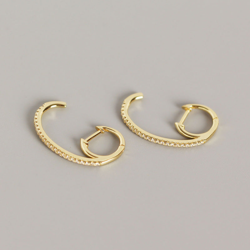 INS Style Personality Full Of Diamond Earrings Earrings Earrings Wild Earrings