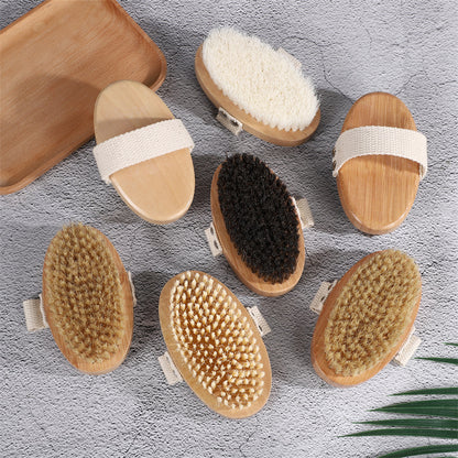 Bamboo Bristle Foam Nail Hand Brush