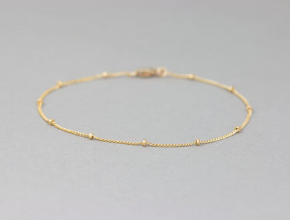 Simple bead chain anklet