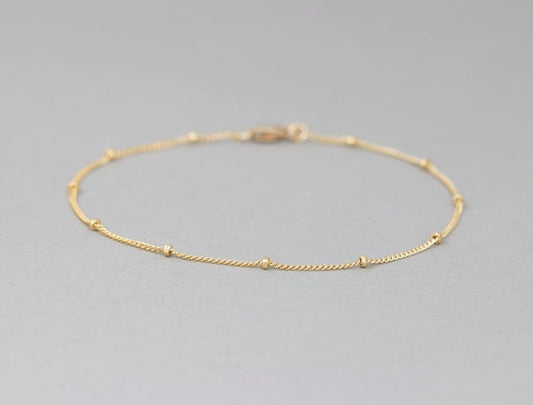 Simple bead chain anklet