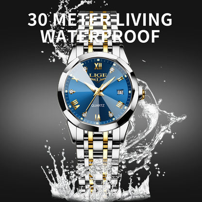 Stylish And Versatile Calendar Waterproof Quartz Watch Couple Men And Women Watch