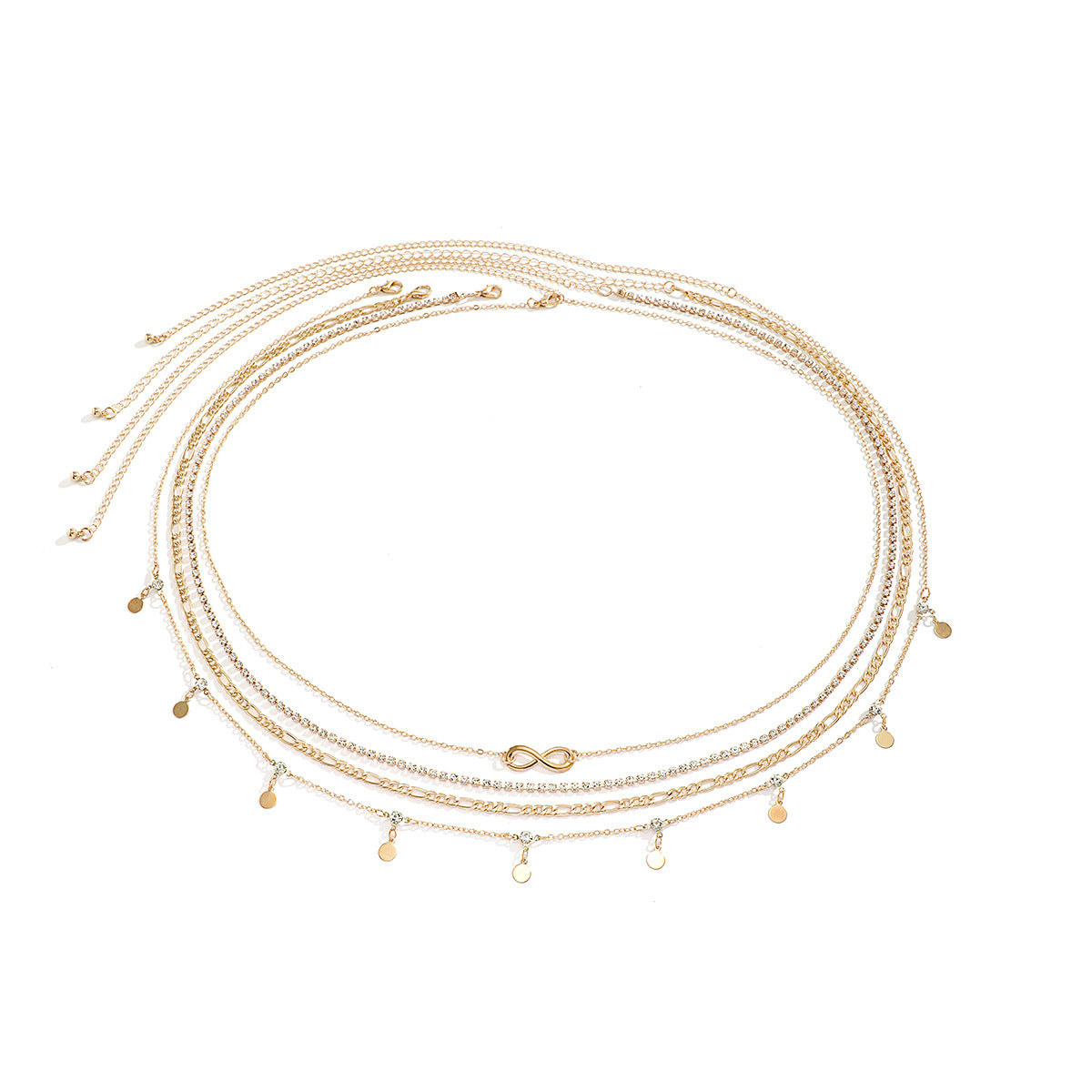 Metal Rhinestone Chain Navel Waist Chain Sexy Tassel