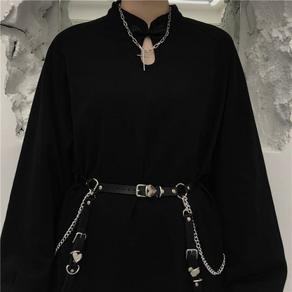 Love Waist Chain Metal Leg Ring Chain Belt