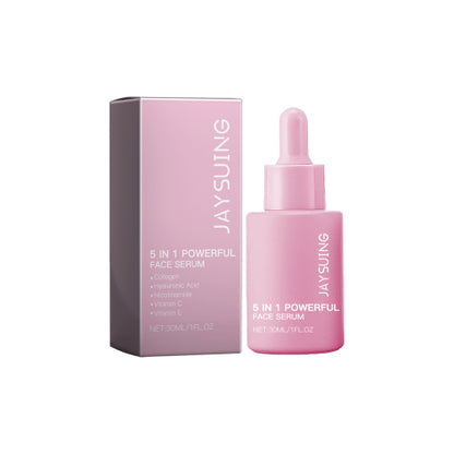 Jaysuing 5 In 1 Moisturizing Essence, Moisturizing, Firming And Repairing Facial Skin Elastic Moisture Lock And Shine Serum