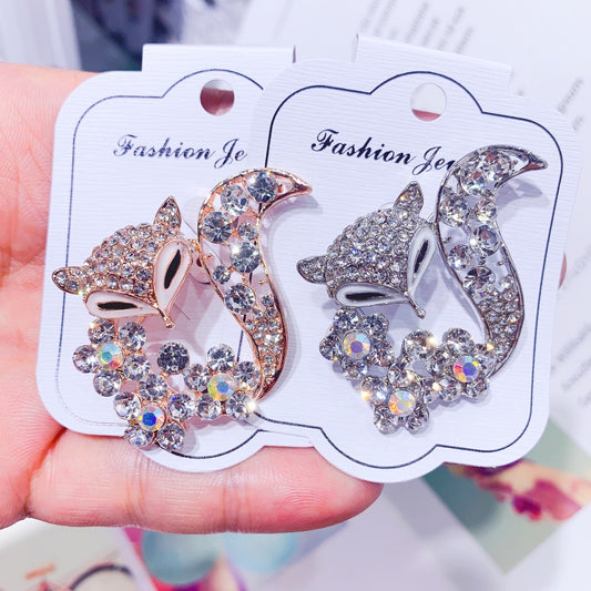 Fox Brooch sweater cardigan accessories pin