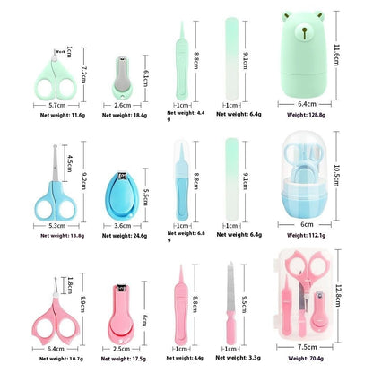 Factory Direct Supply Baby Manicure 4 PCs Set Beauty Tools Care Baby Cute Fingernail Maintenance Kit