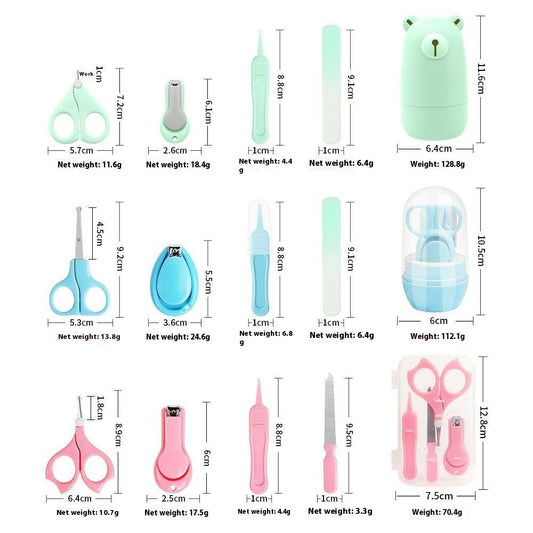 Factory Direct Supply Baby Manicure 4 PCs Set Beauty Tools Care Baby Cute Fingernail Maintenance Kit