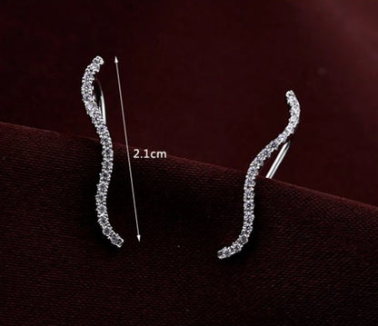 Wave ear bone clip earrings