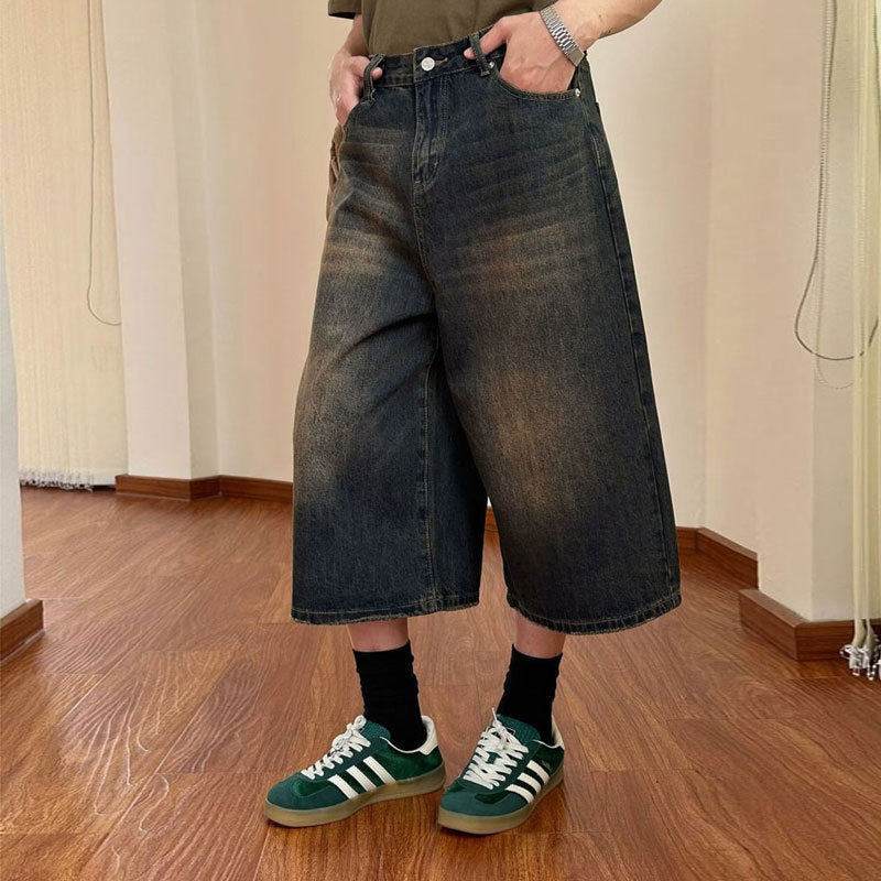 Retro Pear-Shaped Nostalgic Wide-Leg Denim Jeans For Women
