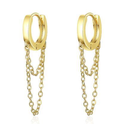 Double chain earrings earrings