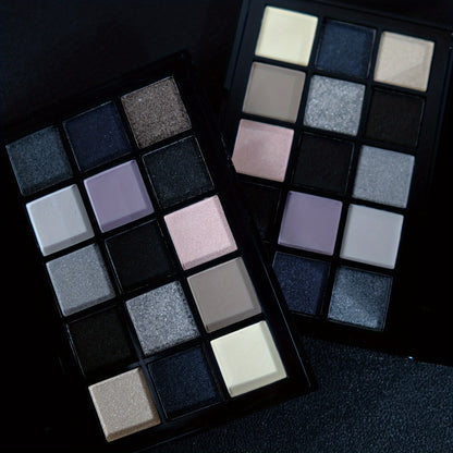 15 Color Matte Pearlescent Smoked Eye Shadow Plate