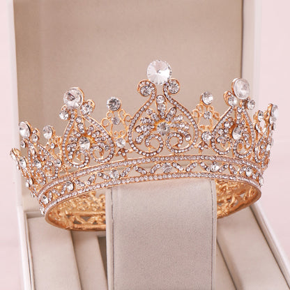 Heart-shaped Rhinestone Big European And American Princess Crown Hair Accessories