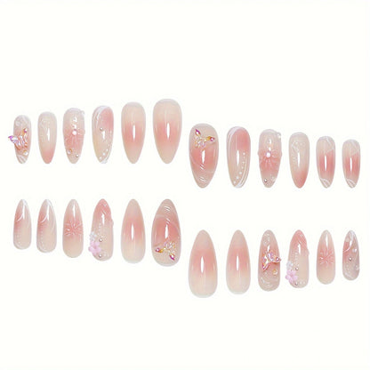Wear Armor Sweet Cool Almond Length Fake Nails