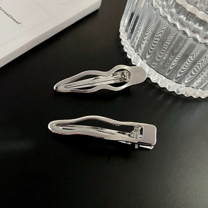 Bangs Duckbill Clip Hairclip Decoration Female Metal Wave Barrettes