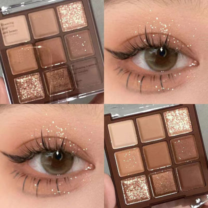 Nine-color Mocha Chocolate Eyeshadowshimmer And Matte