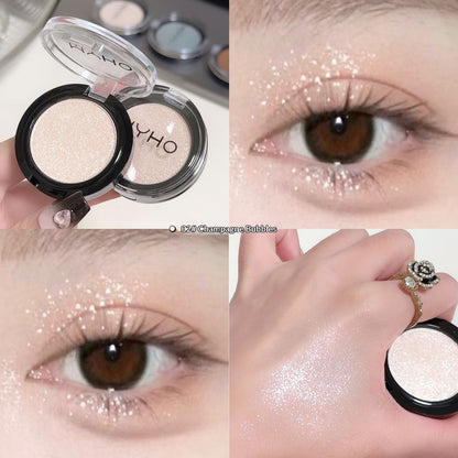 Single-Color Eyeshadow Palette With Crushed DiamondsDual-Use For Cheeks And Eyes To Brighten Your Look