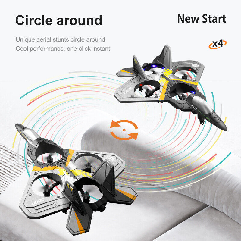 V17 Remote Control Plane 2.4Ghz Foam RC Airplanes Helicopter Quadcopter,Spinning Drone With Cool Light,Gifts For Kids Adults.Logistics Is Randomly Sent By UPS,USPS,FEDEX,Amazon Logistics.