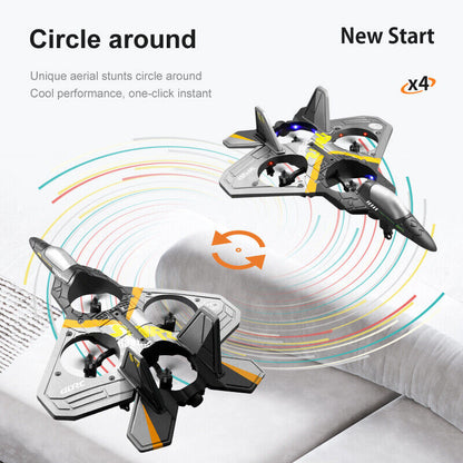 V17 Remote Control Plane 2.4Ghz Foam RC Airplanes Helicopter Quadcopter,Spinning Drone With Cool Light,Gifts For Kids Adults.Logistics Is Randomly Sent By UPS,USPS,FEDEX,Amazon Logistics.