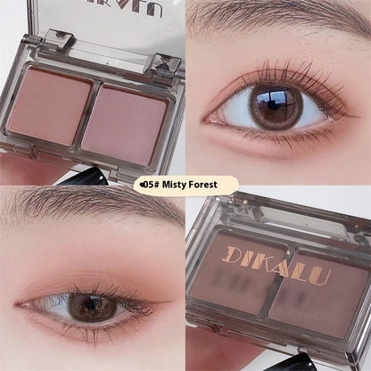 DIKALU Cool Two-tone Eye Shadow Plate Pink And Black Matte Shimmer Sweet And Spicy Punk