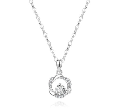 999 Sterling Silver Mobius Necklace For Women