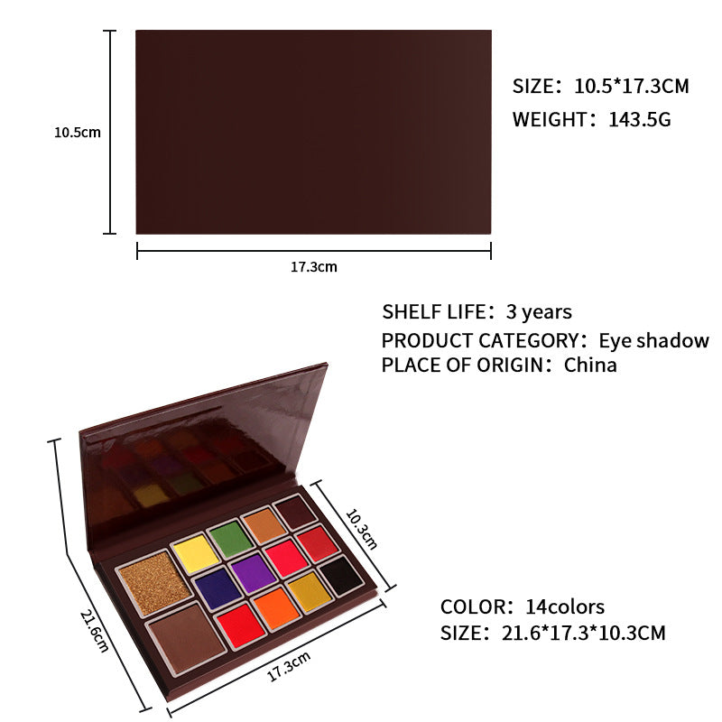 14-color Eyeshadow Pearly Matte Eyeshadow Palette